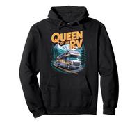 Queen Of The RV Outdoor Mountain Road Trips Van Motorhome RV Pullover Hoodie