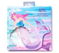 Queen of The Sea Mermaid Shaped Paper Napkins - Disposable Party Serviettes Napkins for Ocean Themed Events - Napkins Disposable for Kids Parties
