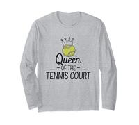 Queen Of The Tennis Court Funny Tennis Player Women's Long Sleeve T-Shirt