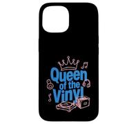 Queen Of The Vinyl Records Collection Music Lover Musician Case for iPhone 15