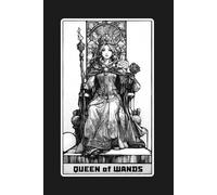 Queen of Wands - Tarot Card Notebook - Card No.24 (Dark Ed.): A5 Ruled Lined Journal Diary Sketchbook Notebook - Queen of Wands (Confidence and Creativity