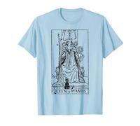 Queen of Wands Tarot Card T-Shirt, Men, Baby Blue, X-Large