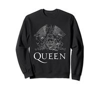 Queen Official Classic Crest Logo Black Sweatshirt