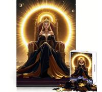 Queen on Golden Throne Jigsaw Puzzles1000 Pieces Mind Skill Toy Soothing Play Precision Cut Art Collection Piece (38x52cm)
