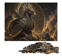 Queen Phoenix Art Deco Wooden Jigsaw Puzzle for Adults, 300 Pieces | During puzzle time: Adult Puzzle: sorting by colour, shape or image area over several sessions.