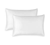 Queen Pillowcases by Pure Bamboo, Genuine 100% Organic Viscose Derived from Bamboo, Luxuriously Soft & Cooling, Double Stitching, Envelope Closure (2 Queen Pillowcases, White)