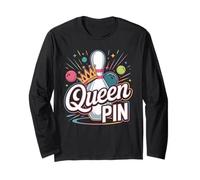 Queen Pin Shirt Bowler Bowling League for Bowling Queens Long Sleeve T-Shirt