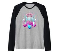 Queen Pin Shirt Bowler Bowling League for Bowling Queens Raglan Baseball Tee
