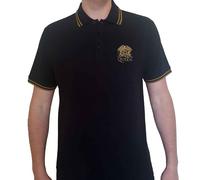 Queen Polo Shirt Crest Logo new Official Mens Black