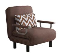 Queen Pull Out Sofa Bed 3-in-1 Convertible Couch with Ergonomic Design, Cotton & Linen Fabric, 6-Level Adjustable Backrest, Removable Washable Cover, 300kg Capacity (Brown, 190 * 68 * 26cm)