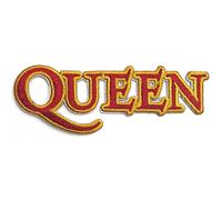 Queen Patch Cut Out Band Logo Official Embroidered woven iron on Taglia unica