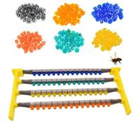 Queen Rearing Kit with 15 Cell Cups & Frame Holder, Color-Coded Plastic Grafting Kit for Beekeeping, Beekeeping Supplies, Grafting