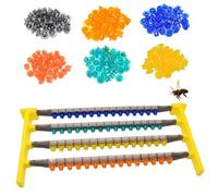 Queen Rearing Kit with 15 Cell Cups & Frame Holder - Color-Coded Plastic Grafting Kit for Beekeeping Supplies