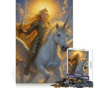 Queen Riding A Winged Unicorn Jigsaw Puzzle for Teenagers 1000 Pieces Strong Logic Toy Quiet Calm Clear Edge Elegant Gift (50x75cm)