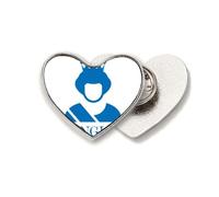 Queen Rights Represent Emotions Heart Metal Pin Brooch Clip Love