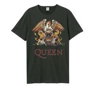 Amplified Unisex Adult Royal Crest Queen T-Shirt (L) (Charcoal)