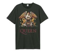 QUEEN ROYAL CREST AMPLIFIED VINTAGE CHARCOAL LARGE - T-shirt