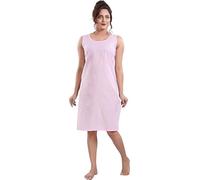 QUEEN SHIELD Cotton Rich Long Camisole Full Slip for Women - Comfortable, Elegant, and Versatile (Pink)(XXL)(44IPink)