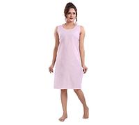 QUEEN SHIELD Womens Cotton Full Slip Inner wear Long Camisole Kurta and Suit Slip Pink