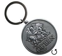 Queen Silver Crest Double Sided Keyring Keychain