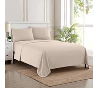 Queen Size Bed Sheets - Breathable Luxury Sheets with Full Elastic & Secure Corner Straps Built In - 1800 Supreme Collection Soft Deep Pocket Bedding, Sheet Set, EXTRA DEEP pocket - Queen, Beige
