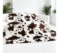 Queen Size Blankets for Bed - Extra Large Cow Print Fuzzy Fleece Blanket Queen, Luxury Cozy Country Decor for Bedroom & Living Room - Lightweight Warm Bedding Gifts for Women, Men & Couples 90" x 90"