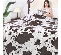 Queen Size Fleece Blanket for Bed, Soft Cozy Queen Blankets for Women, 90x90inch Cute Brown Blanket for Girls Lightweight Large Throw Blanket