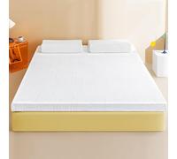 Queen Size Memory Foam Mattress Topper 4cm/8cm Thick Mum Firm Pad with Removable Cover Slow Rebound Foam for Ultimate Comfort 90x190cm White