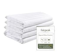 Queen Size Pillow Protector 4 Pack Set,Bed Pillowcase Covers with Zipper,Breathable,Soft,Dust Proof,Luxury Hotel Quality,20x30 inches White