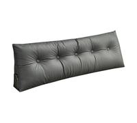Queen Size Triangle Wedge Pillow Headboard - Gray Reading Backrest for Sofa Bed, Living Room, Bay Window, Bedroom - Supportive Comfort, 31.5x7.87x19.7in