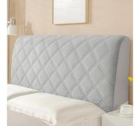 Queen Size UpholstHeadboard Cover in Taupe Elasticized Quilted Microfiber board Protector for Double/Single/Three-Quarter Beds (Color: Taupe Size: 150cm)