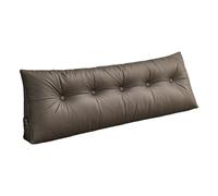 Queen Size Wedge Pillow with Headboard, Triangle Reading Backrest for Sofa & Bed, Ideal for Living Room & Bedroom, Brown, 31.5"x7.87"x19.7"