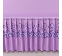 Queen size wrap around bed skirt,light quantity stretch 4 sided bed skirt,lace trim pay,adjustment possible elastic frill wrap around bed cover (Red, Twin/39 * 75") (Purple King/78 * 80")