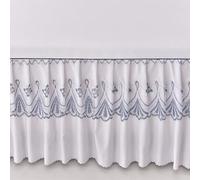 Queen Size Wrap Around Bed Skirt,Light Quantity Stretch 4 Sides Bed Skirt,Lace Trim Pay,Adjustment Possible Elastic Ruffle Wrap Around Bed Cover (Red, Twin/39 * 75") (White King/78 * 80")