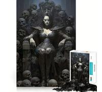 Queen Skull Throne 1000 Piece Jigsaw Puzzles for Adults Jigsaw Enhance Memory Gentle Leisure Firm Cut (38x26cm)