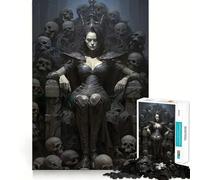 Queen Skull Throne Jigsaw Puzzle 1000 Piece for Adults Logic Boost Toy Together Fun Premium Edge Stylish Gift (50x75cm)