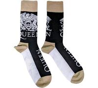 Queen Socks Crest and Band Logo Official Mens Black (UK Size 7-11) One Size