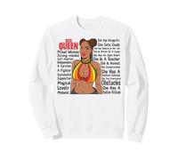 Queen Strong Independent Black Sis Magic Women Melanin Sista Sweatshirt