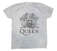 Queen T Shirt Classic Crest Band Logo new Official Dip Dye on White Unisex