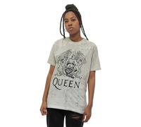 Queen T Shirt Classic Crest Band Logo new Official Dip Dye on White Unisex