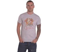 Queen T Shirt Classic Crest Band Logo new Official Unisex Grey