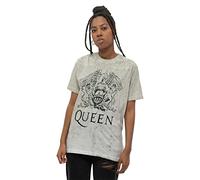 Queen T Shirt Classic Crest Band Logo Official Dip Dye on White Unisex XL