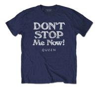 Queen T Shirt Dont Stop Me Now Band Logo new Official Mens Navy Blue