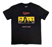 Queen T Shirt Face It Alone Panel Logo Official Unisex Black M