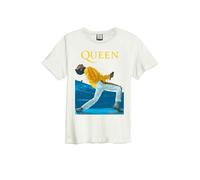 Queen T Shirt Freddie Triangle new Official Amplified Unisex Vintage White