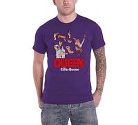 Queen T Shirt Killer Band Logo Official Mens Purple L