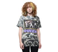 Queen T Shirt Killer Band Logo Official Unisex Dye Wash Grey