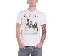 Queen T Shirt Stairs Photo Band Logo Bohemian Rhapsody Official Mens White XXL