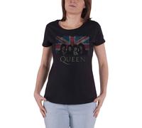 Queen - T-Shirt # Xl Ladies Black # Union Jack Vintage