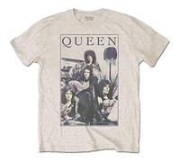 Queen - Queen T Shirt Vintage Frame Band Logo Bohemian Rhapsody Official Mens Sand XXL Beige